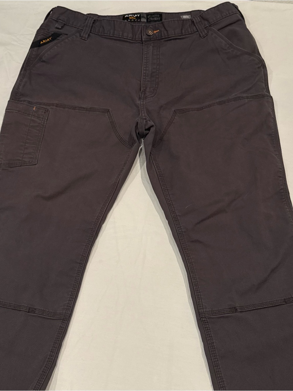 Ariat Rebar M4 Jeans Straight Relaxed 38x28 Gray Outdoor Denim Workwear